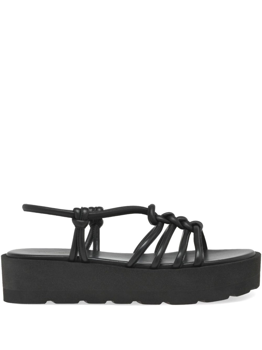 Gianvito Rossi Hebe Leather Sandals Black