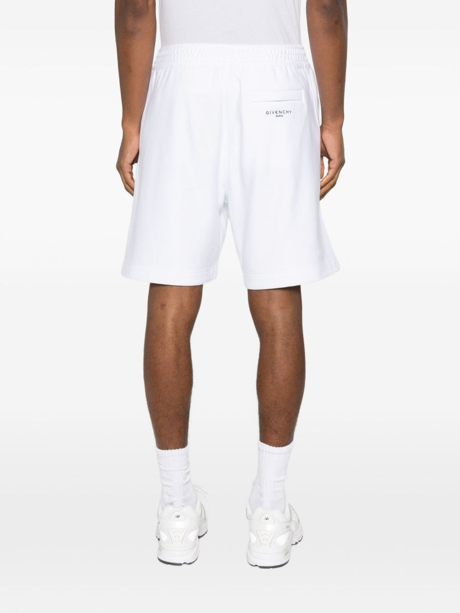 Givenchy Logo Cotton Shorts White