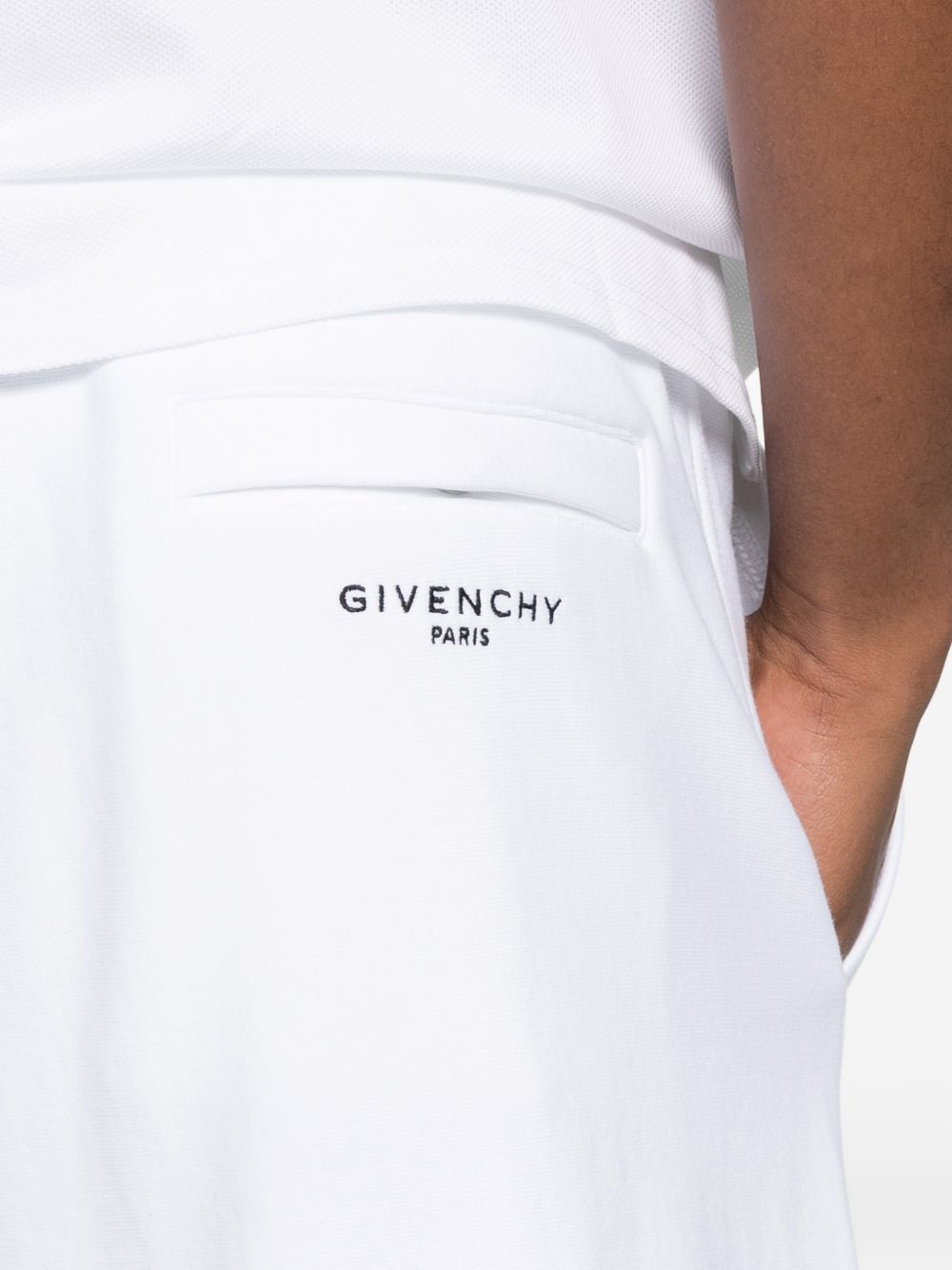 Givenchy Logo Cotton Shorts White