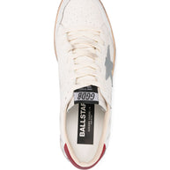 Golden Goose Ball Star Leather Sneakers Red