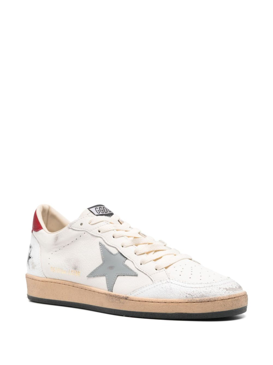 Golden Goose Ball Star Leather Sneakers Red