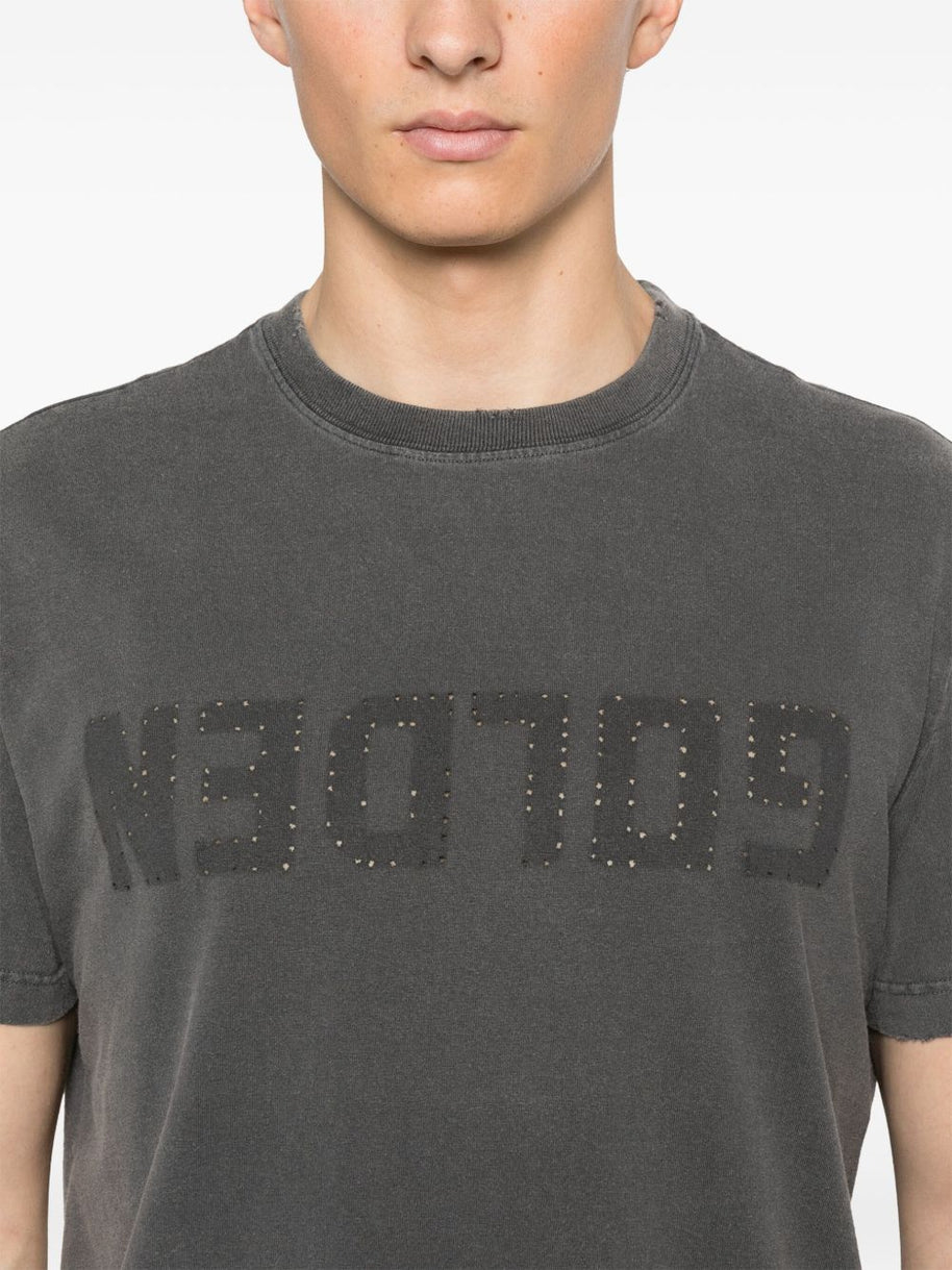 Golden Goose Logo Cotton T-shirt Grey