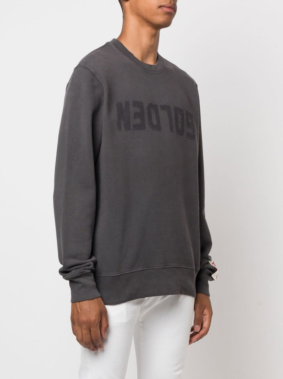 Golden Goose Logo Cotton Sweatshirt Grey