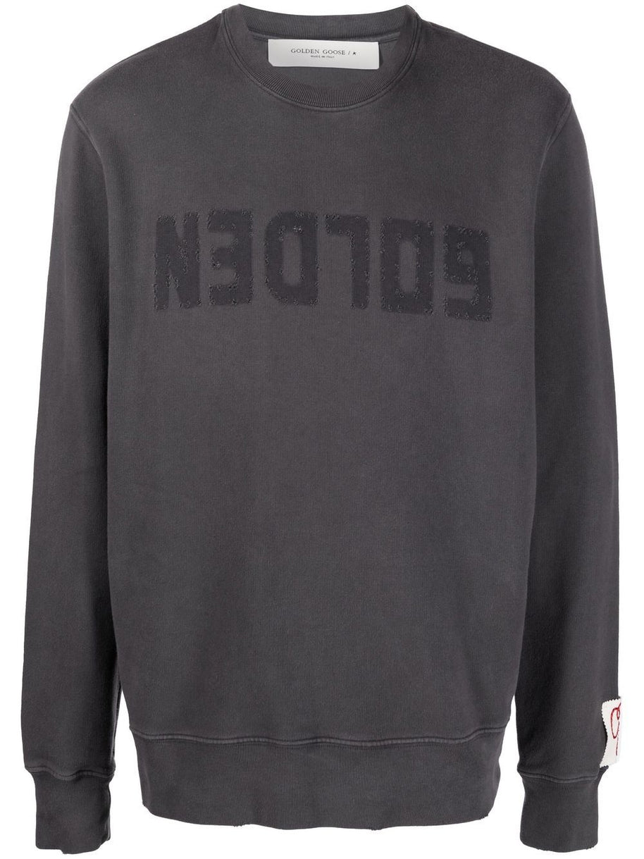 Golden Goose Logo Cotton Sweatshirt Grey
