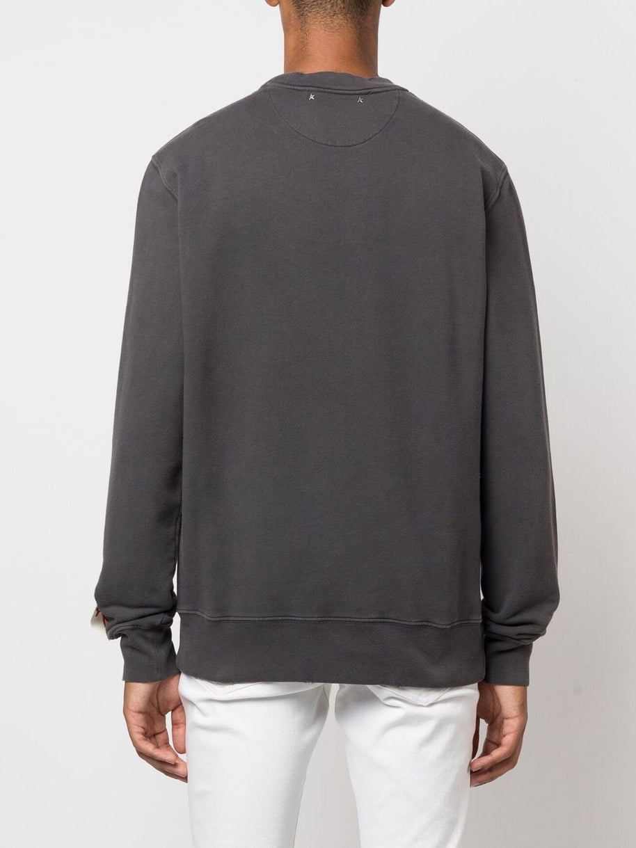 Golden Goose Logo Cotton Sweatshirt Grey