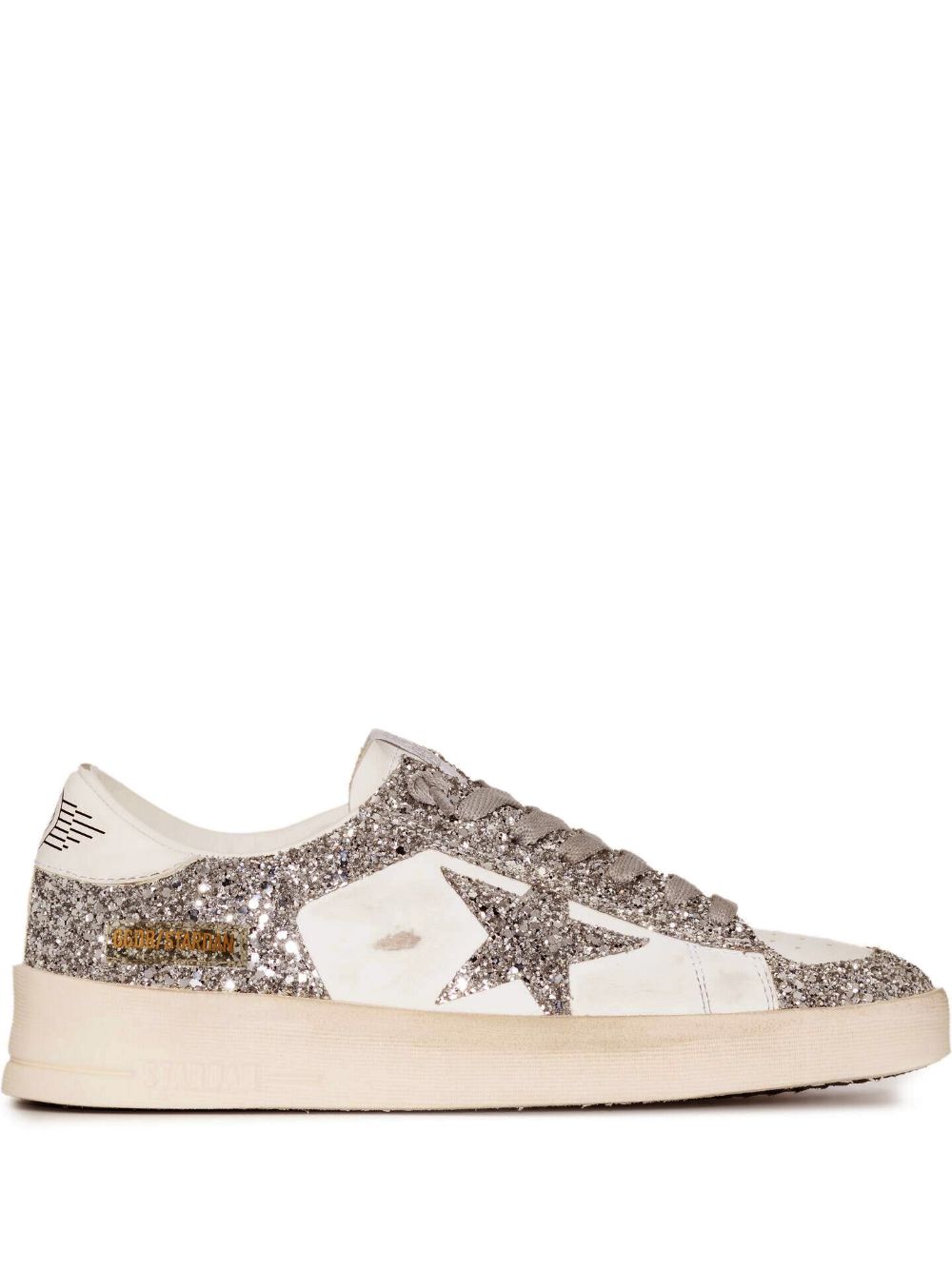 Golden Goose Stardan Leather Sneakers Silver