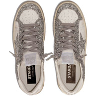 Golden Goose Stardan Leather Sneakers Silver