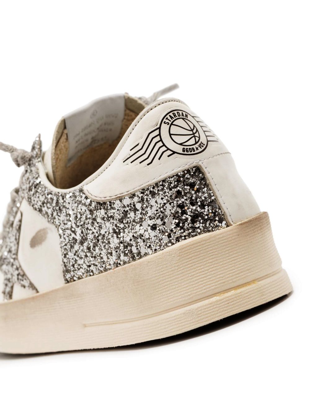Golden Goose Stardan Leather Sneakers Silver