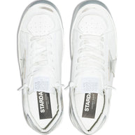Golden Goose Stardan Leather Sneakers Silver