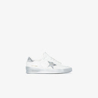 Golden Goose Stardan Leather Sneakers Silver