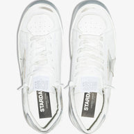 Golden Goose Stardan Leather Sneakers Silver