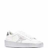 Golden Goose Stardan Leather Sneakers Silver