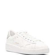 Golden Goose Purestar Leather Sneakers Silver
