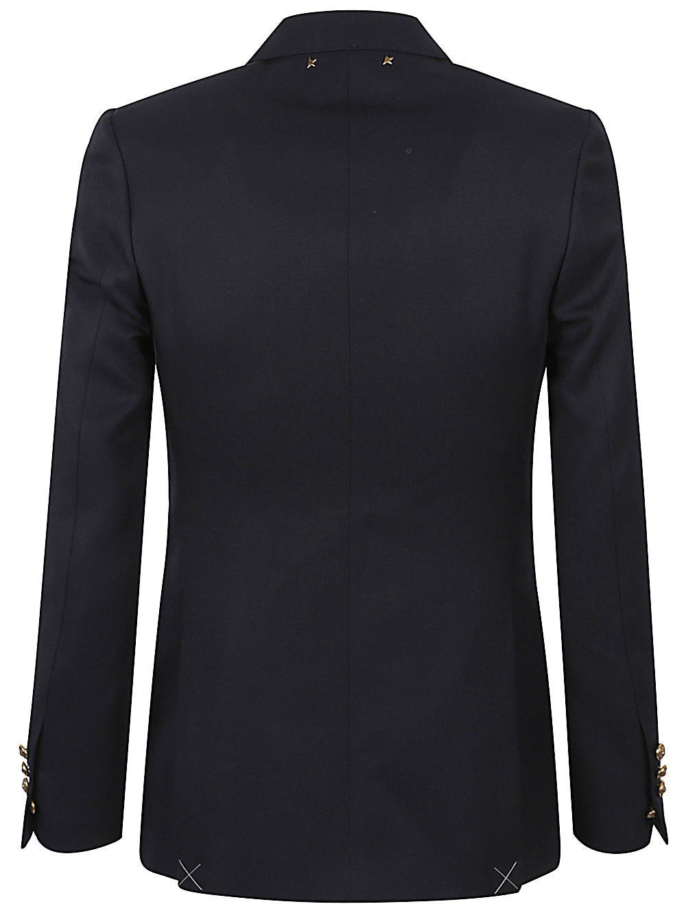 Golden Goose Wool Double-breasted Blazer Jacket Blue