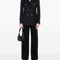 Golden Goose Wool Double-breasted Blazer Jacket Blue