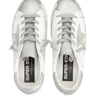 Golden Goose Super-Star Leather Sneakers Silver