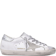Golden Goose Super-Star Leather Sneakers Silver