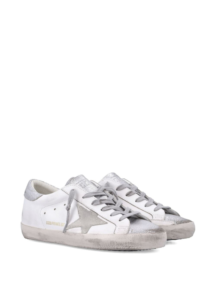 Golden Goose Super-Star Leather Sneakers Silver