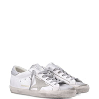 Golden Goose Super-Star Leather Sneakers Silver