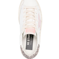 Golden Goose Hi Star Leather Sneakers Pink