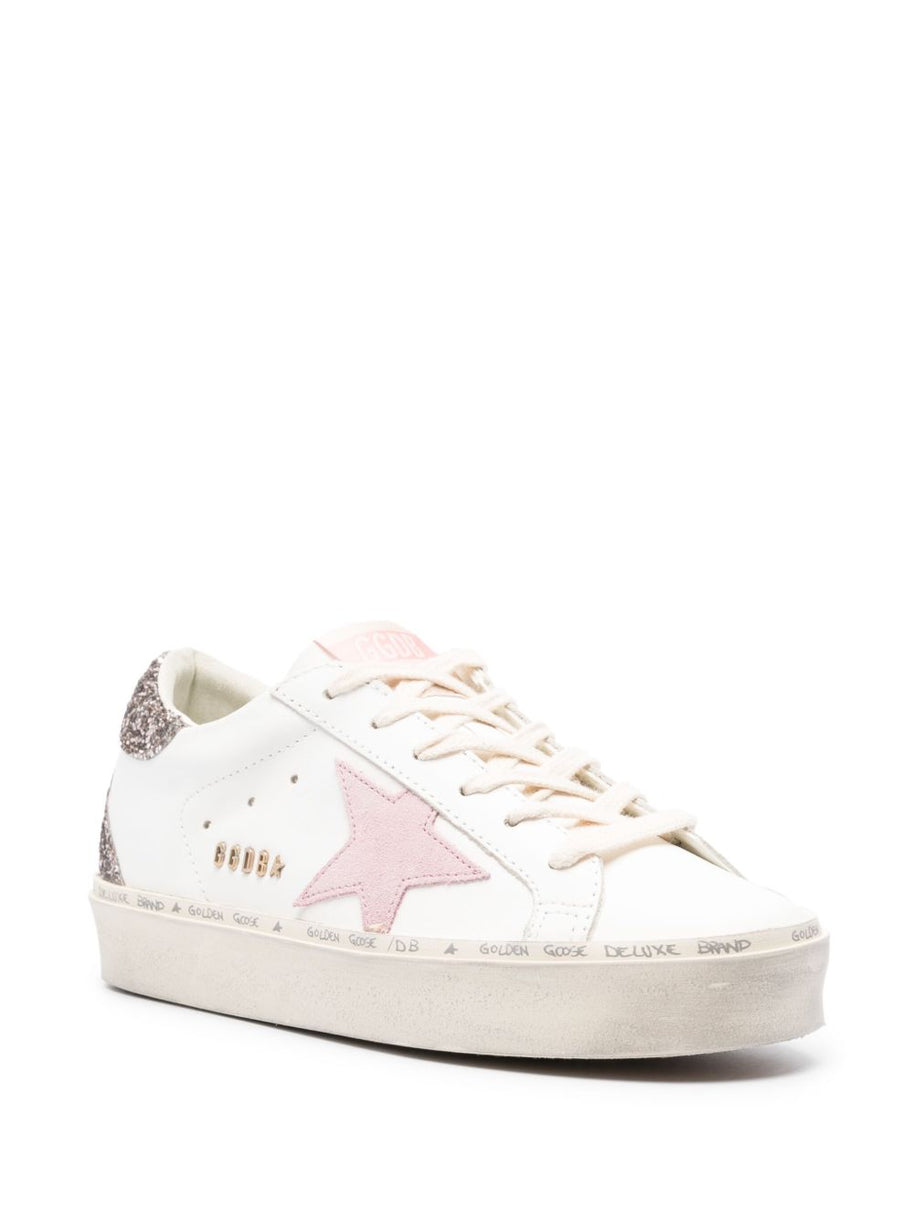 Golden Goose Hi Star Leather Sneakers Pink
