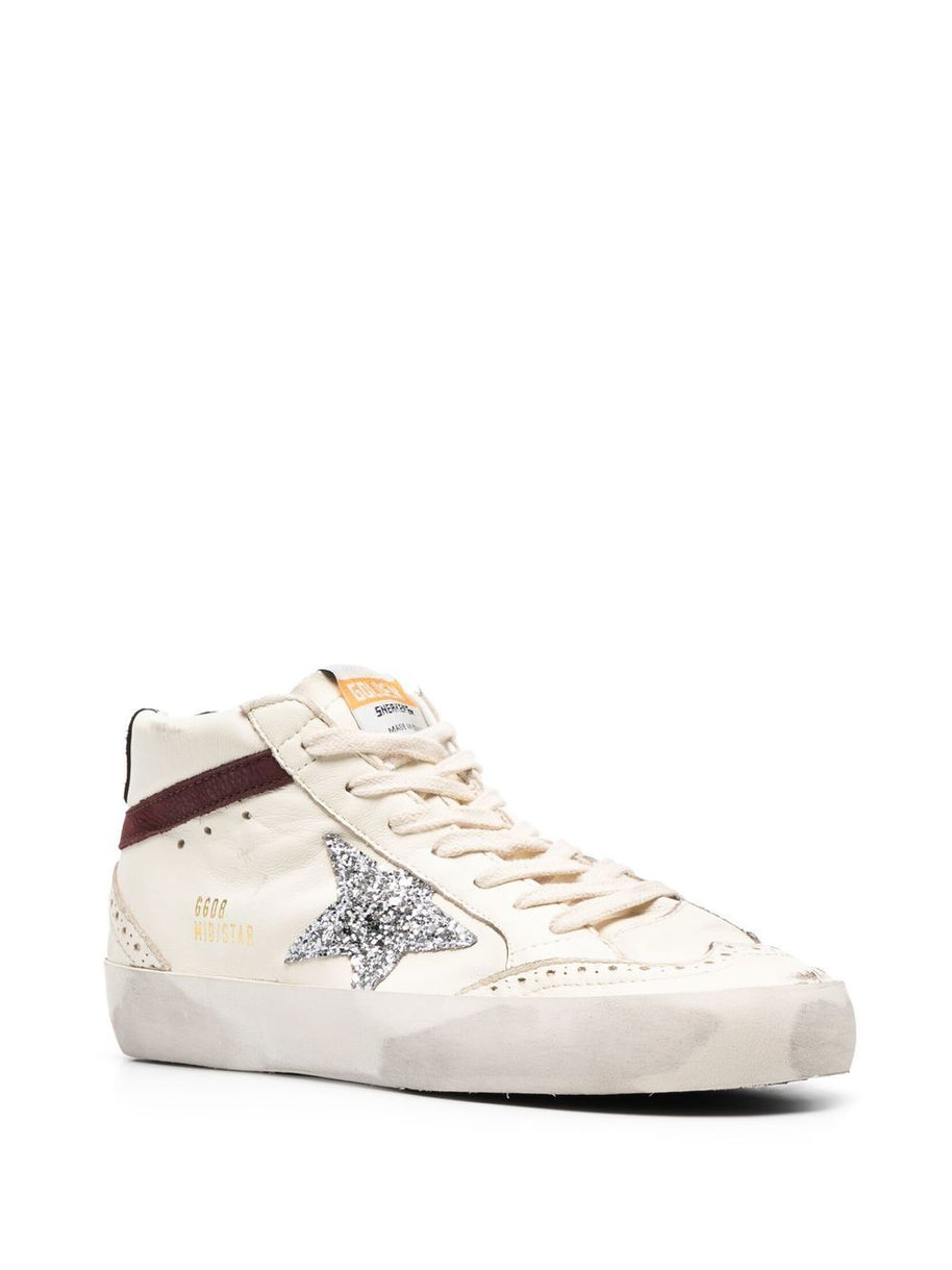 Golden Goose Mid Star Leather Sneakers White