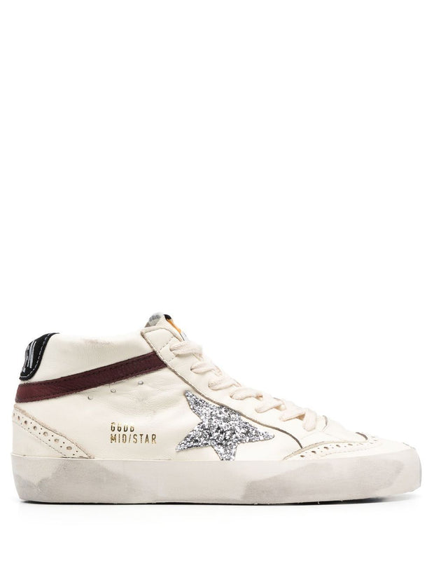 Golden Goose Mid Star Leather Sneakers White