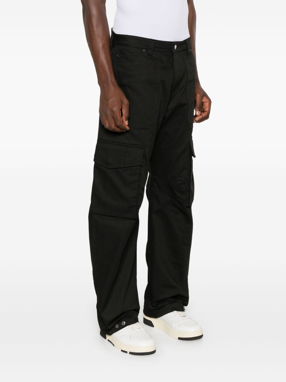 Golden Goose Cotton Cargo Trousers Black