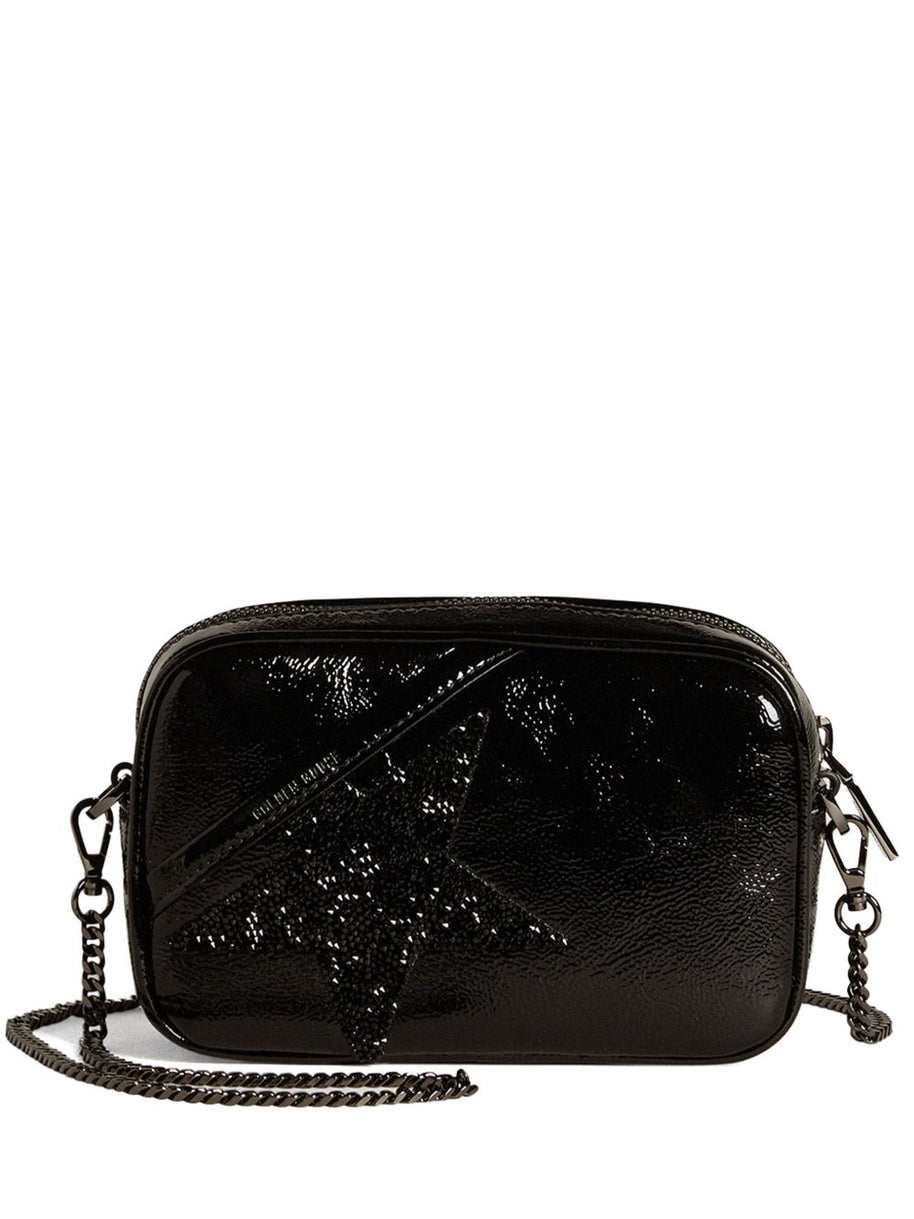 Golden Goose Star Mini Leather Crossbody Bag Black