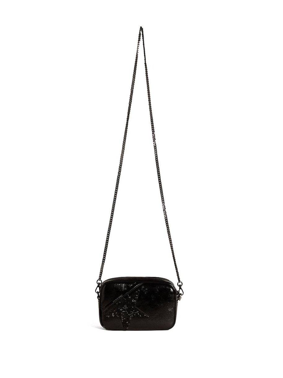 Golden Goose Star Mini Leather Crossbody Bag Black