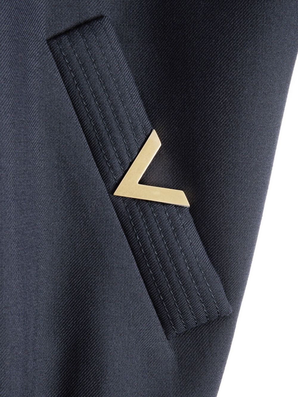 ValentinoVGold Wool Blend Blouson Jacket Blue