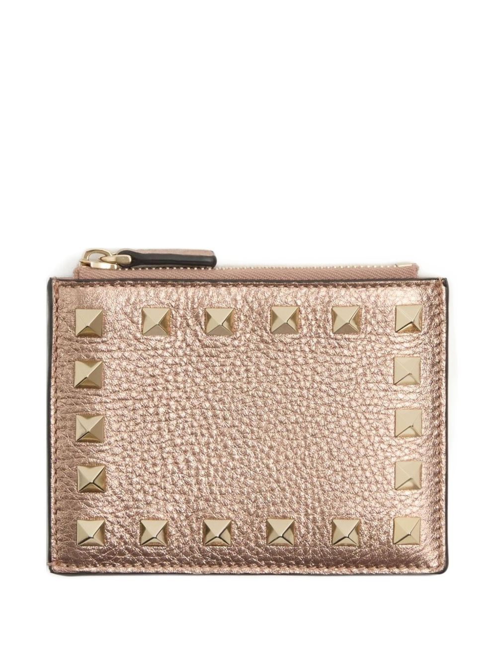 Valentino Garavani Rockstud Leather Coin Purse Pink