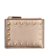 Valentino Garavani Rockstud Leather Coin Purse Pink