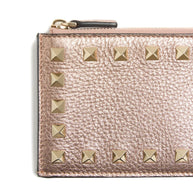 Valentino Garavani Rockstud Leather Coin Purse Pink