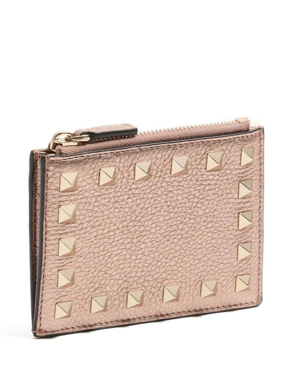 Valentino Garavani Rockstud Leather Coin Purse Pink