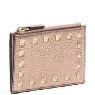 Valentino Garavani Rockstud Leather Coin Purse Pink