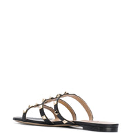 Valentino Garavani Rockstud Leather Sandals Black