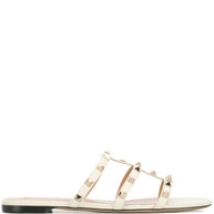 Valentino Garavani Rockstud Leather Sandals Ivory