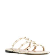Valentino Garavani Rockstud Leather Sandals Ivory