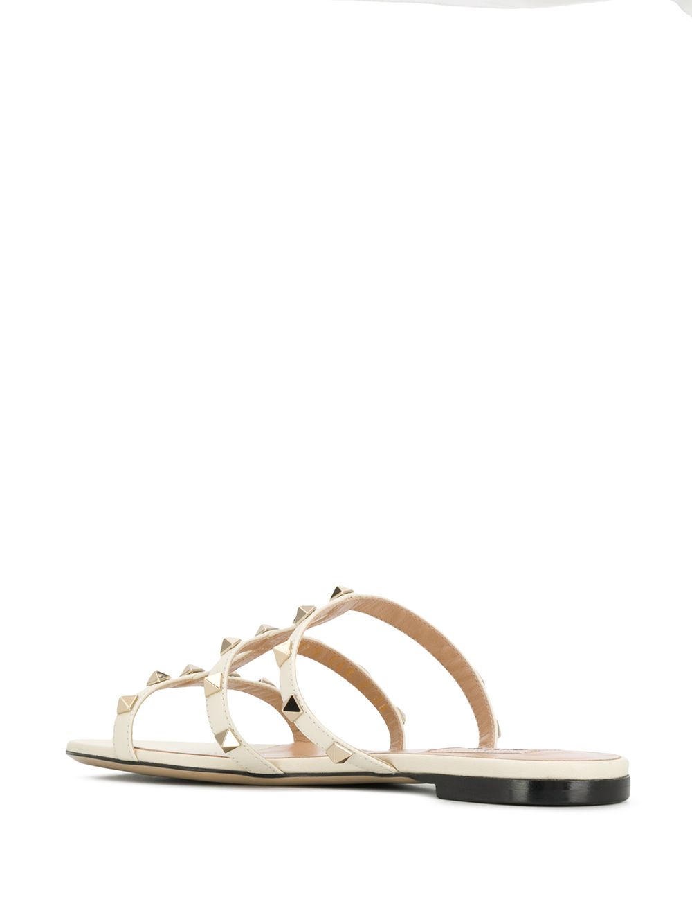 Valentino Garavani Rockstud Leather Sandals Ivory