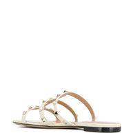 Valentino Garavani Rockstud Leather Sandals Ivory