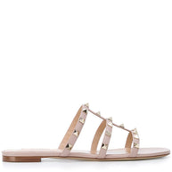 Valentino Garavani Rockstud Leather Sandals Powder