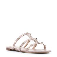 Valentino Garavani Rockstud Leather Sandals Powder