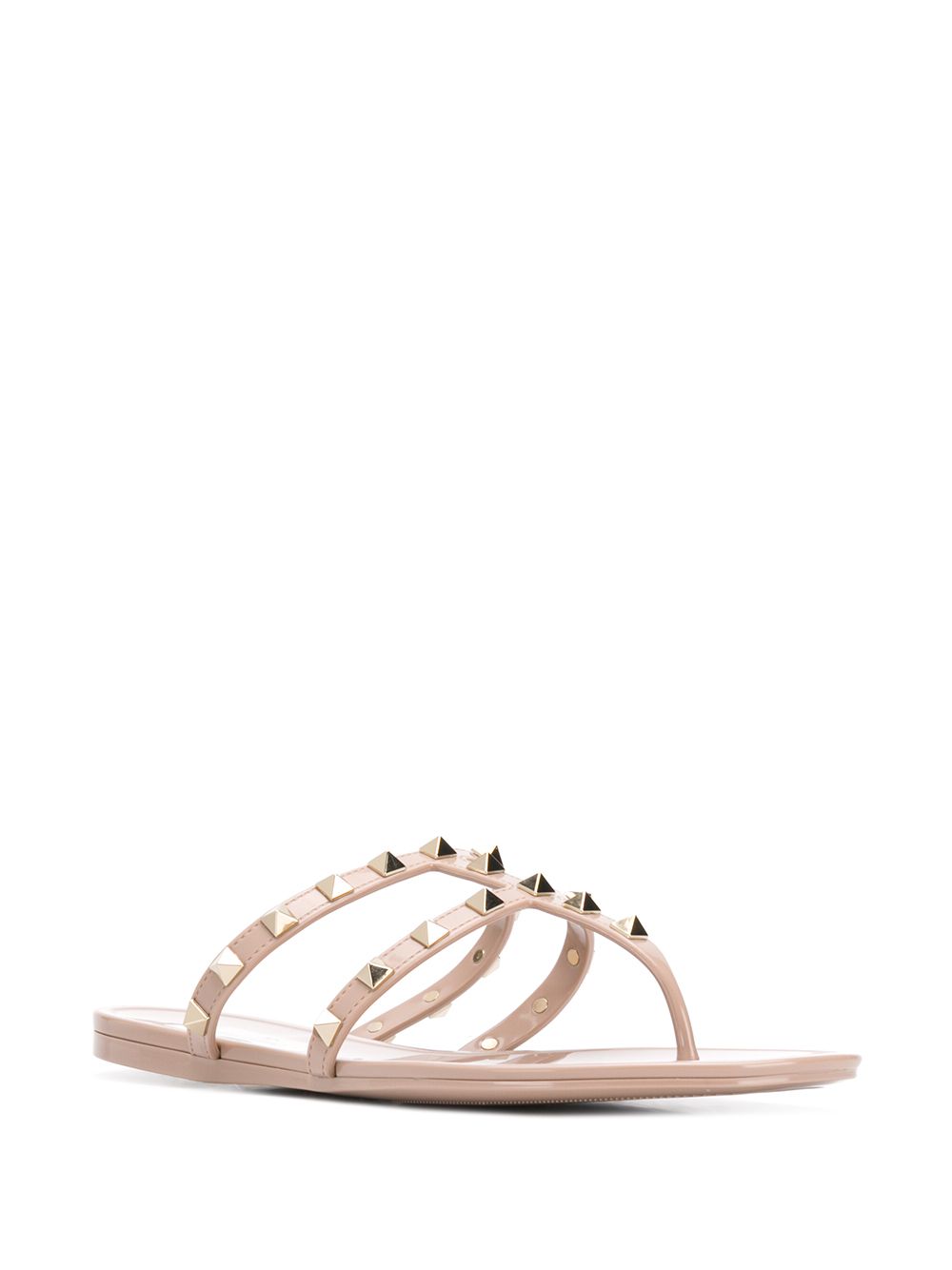 Valentino Garavani Summer Rockstud Thong Sandals Powder