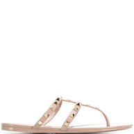 Valentino Garavani Summer Rockstud Thong Sandals Powder