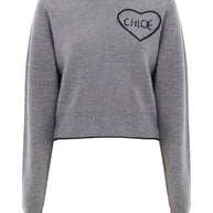 Chloé Cashmere Crewneck Sweater Grey
