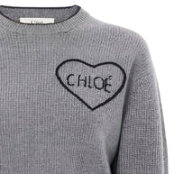 Chloé Cashmere Crewneck Sweater Grey