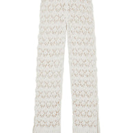 Alanui Lagoon Romance Cotton Trousers Cream