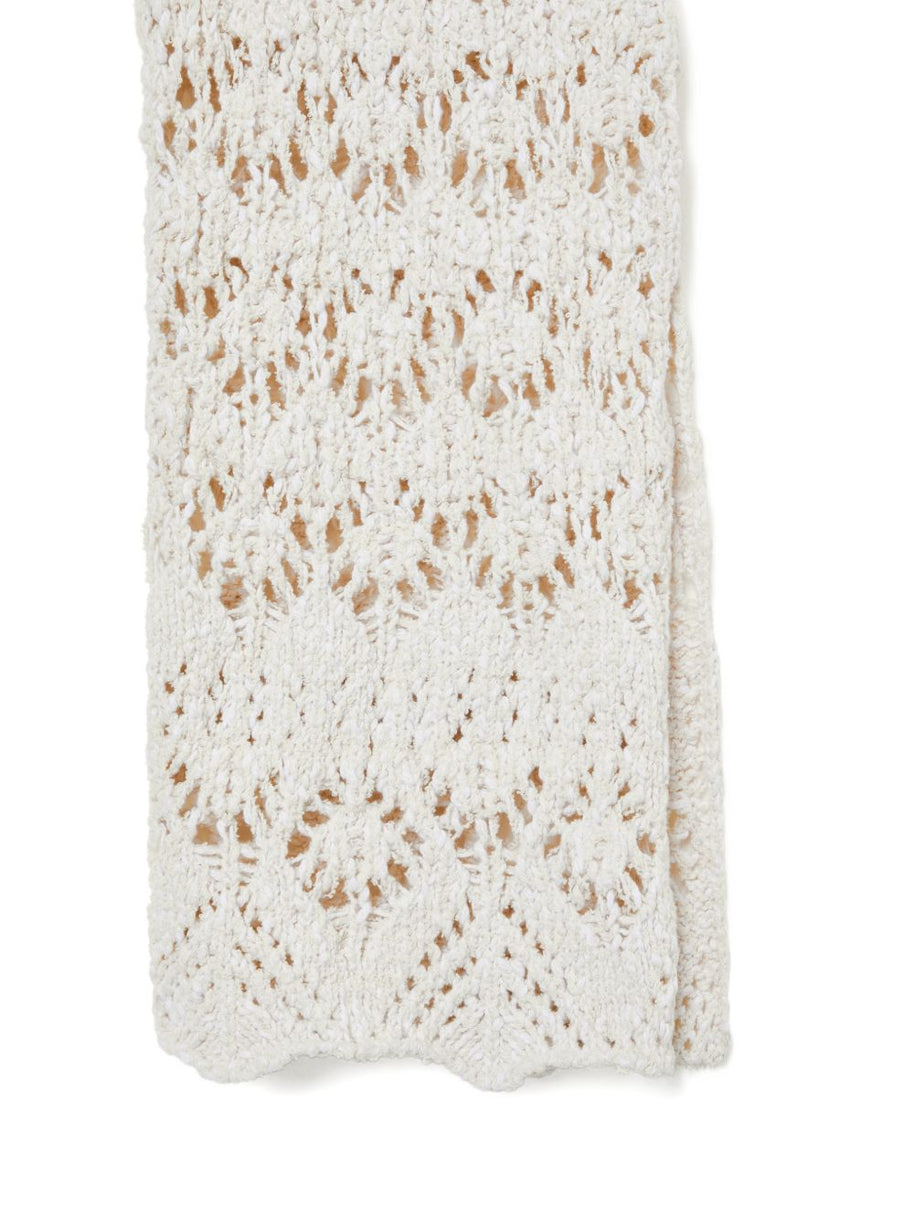 Alanui Lagoon Romance Cotton Trousers Cream