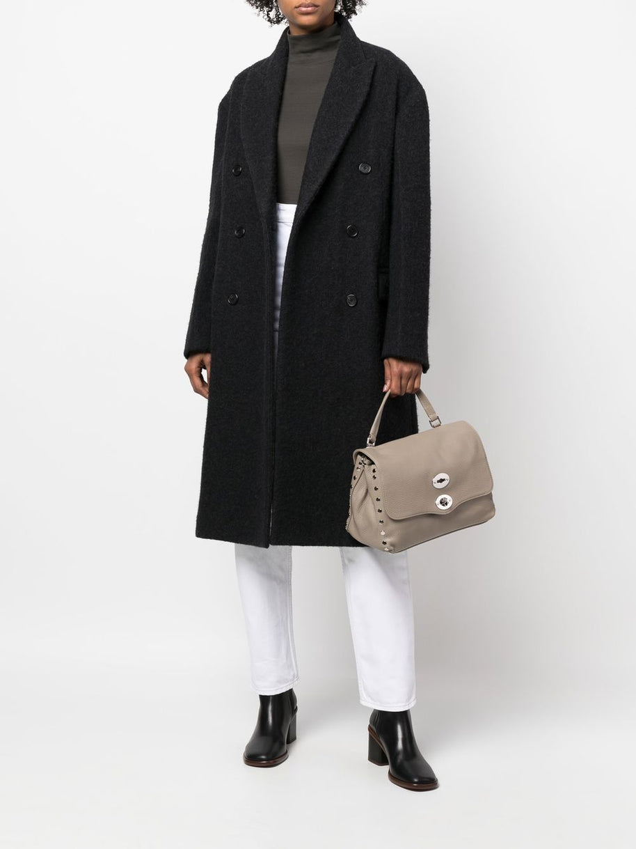 Zanellato Postina Daily Small Leather Handbag Grey